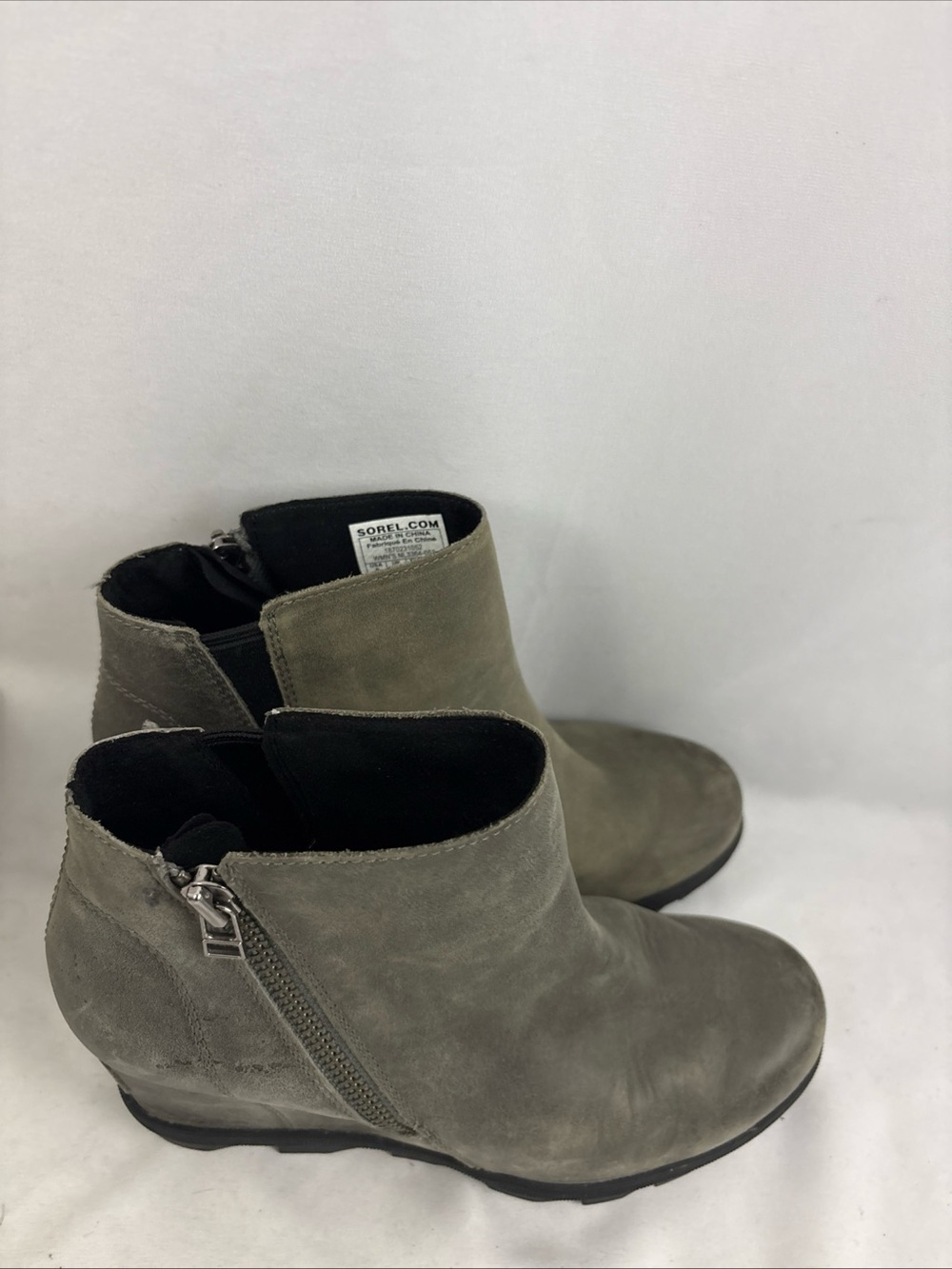 Sorel Joan of Arctic Wedge II Gray Suede Boot Size 9 - Picture 1 of 12
